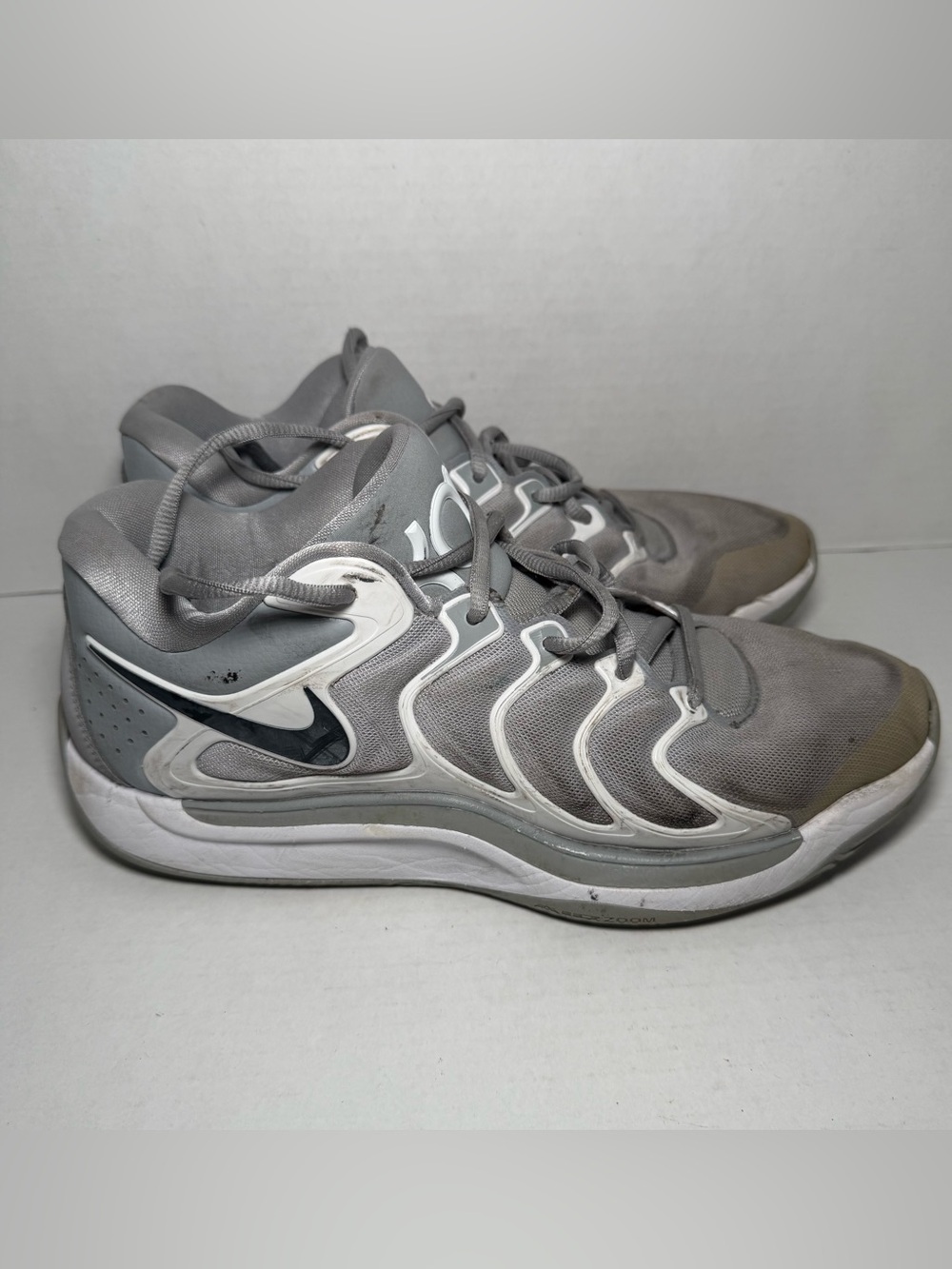 Nike KD 17 TB Kevin Durant Basketball Shoe Wolf Grey Men's 9 FV1307-002